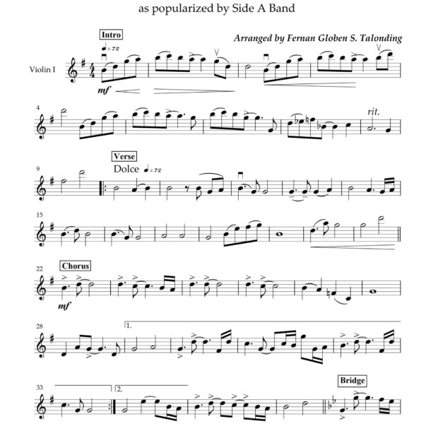 Forevermore Violin 1 Forevermore Violin 1